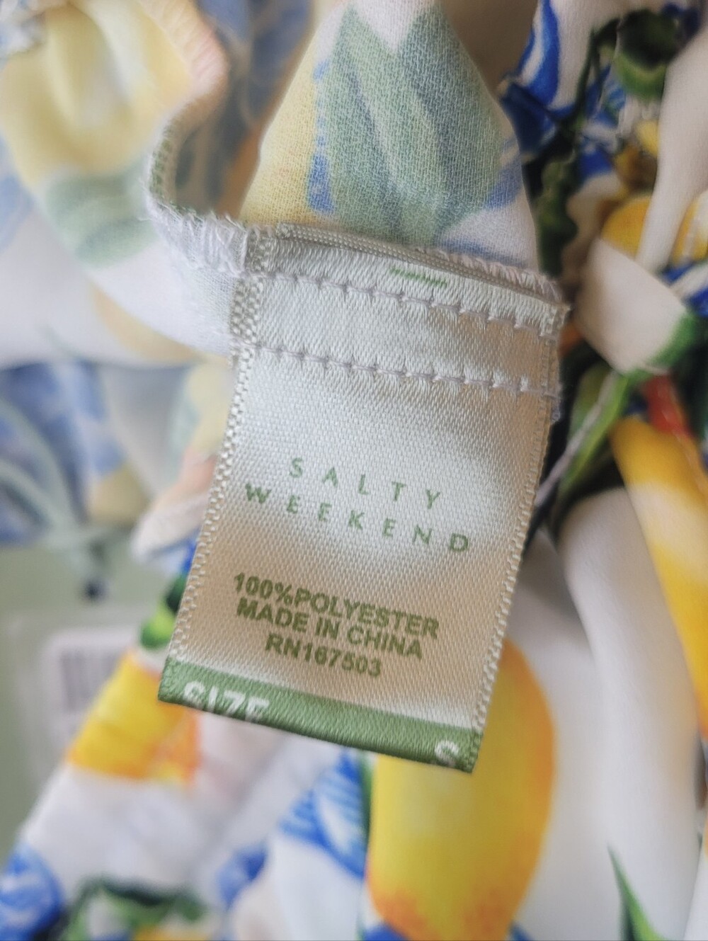 NWT Salty Weekend Costa Wide Leg Pants Lemon Print Small - Picture 10 of 14